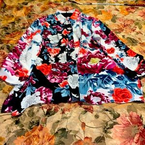 Floral multi color blouse , 100 % polyester